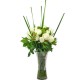 Pure Elegance 12 pcs White Rose Bouquet in Vase